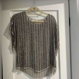 Parker Sequin Short Sleeve Top